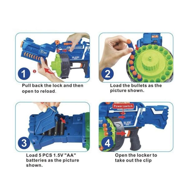 Blaze Storm Foam Dart Blaster Gun - Image 5