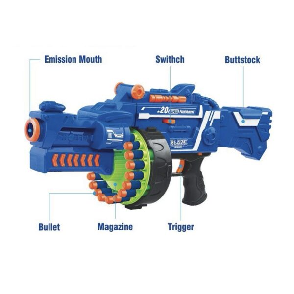 Blaze Storm Foam Dart Blaster Gun - Image 6