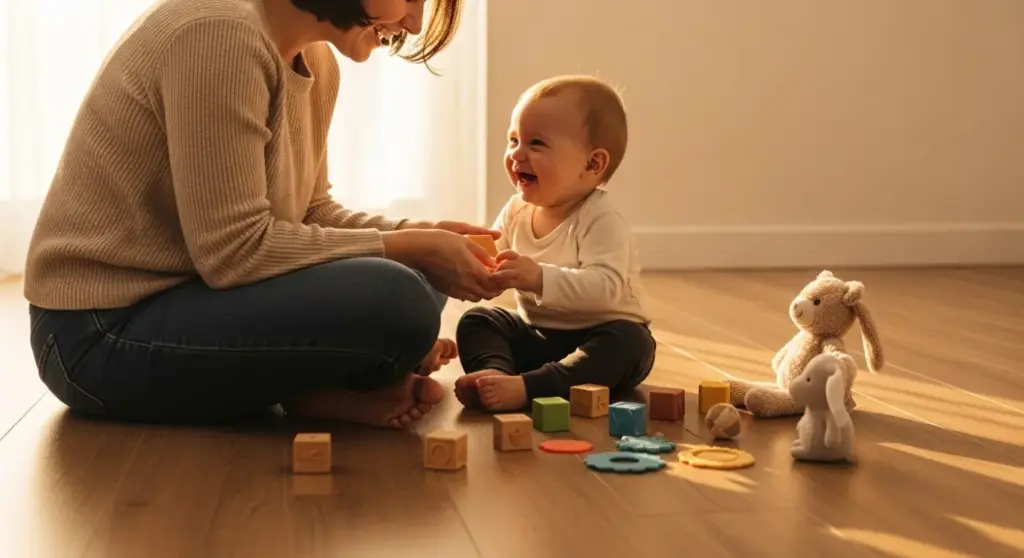 Baby-safe wooden blocks with non-toxic paint certification