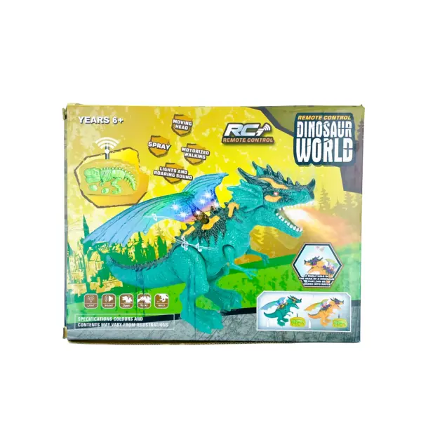 Remote Control T-Rex Dinosaur with Roaring Sound & Mist Spray - Image 2
