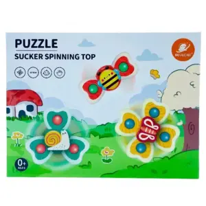 Bee & Flower Puzzle Sucker Spinning Toy