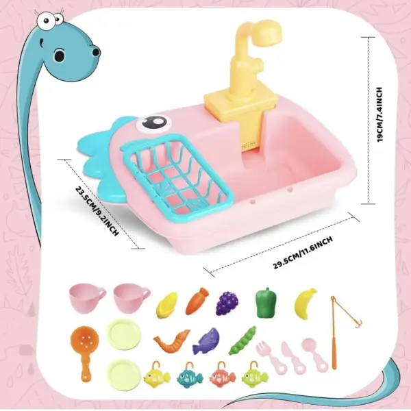 Dinosaur Fishing Fun Toy Set: Interactive Sink Toy for Kids - Image 5