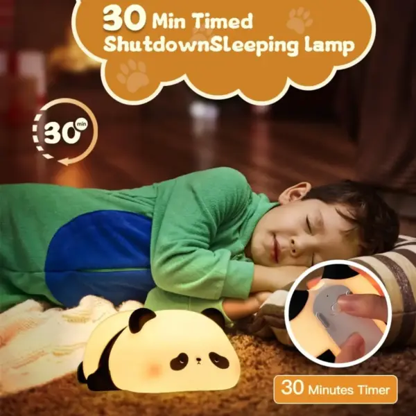 Sleeping Panda Lamp: Cute Night Light for Kids and Adults - Image 2