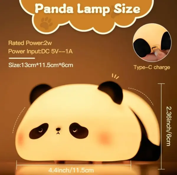 Sleeping Panda Lamp: Cute Night Light for Kids and Adults